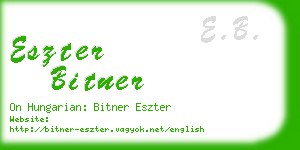 eszter bitner business card
